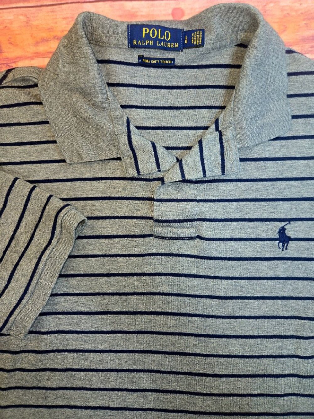 Polo Ralph Lauren Pima Soft Touch Striped Polo Large